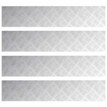 Vidaxl Šahovske Plošče 4 pcs srebrna 100 x 20 cm Aluminij