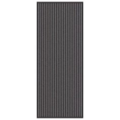 Vidaxl Doormat Striped Črna in siva 60 x 150 cm Polipropilen, PVC
