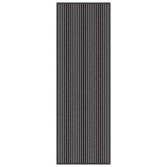 Vidaxl Doormat Striped Črna in siva 60 x 180 cm Polipropilen, PVC
