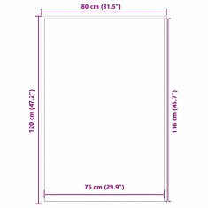 Vidaxl Doormat Striped Črna in siva 80 x 120 cm Polipropilen, PVC