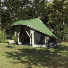 Vidaxl Družinski tipi šotor s streho Zelena 508 x 470 x 300 cm