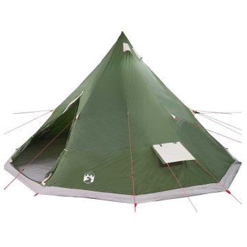 Vidaxl Družinski tipi šotor s streho Zelena 560 x 560 x 300 cm