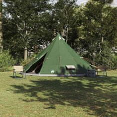 Vidaxl Družinski tipi šotor s streho Zelena 560 x 560 x 300 cm