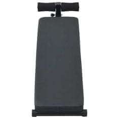 Vidaxl Klop za trebušnjake Črna 124 x 33.5 x 55 cm