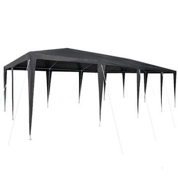 Vidaxl Zabavni šotor Antracit 800 x 400 x 266 cm Polietilen in jeklo