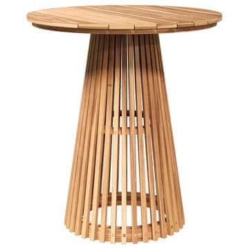 Vidaxl Stranska miza Rjava 70 x 70 x 75 cm Trden tikov les