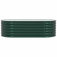 Vidaxl Vrtna visoka greda Zelena 160 x 80 x 44 cm Jeklo