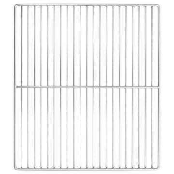 Vidaxl Rešetka za žar srebrna 45 x 40 cm Nerjaveče jeklo