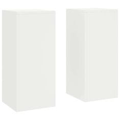 Vidaxl Stojala za rastline 2 pcs Bela 24 x 24 x 55 cm Jeklo