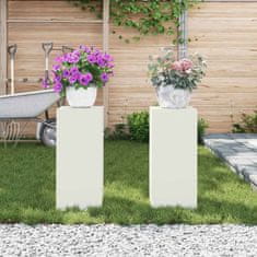 Vidaxl Stojala za rastline 2 pcs Bela 24 x 24 x 55 cm Jeklo