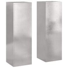 Vidaxl Stojala za rastline 2 pcs srebrna 24 x 24 x 75 cm