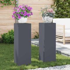 Vidaxl Stojala za rastline 2 pcs Antracit 24 x 24 x 75 cm Jeklo