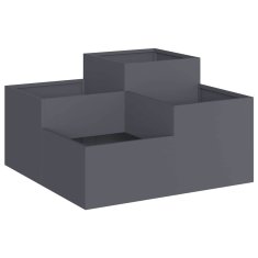 Vidaxl Vrtni lonček Antracit 100 x 100 x 48 cm Jeklo