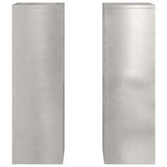 Vidaxl Stojala za rastline 2 pcs srebrna 24 x 24 x 75 cm