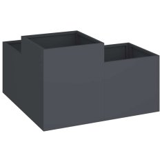 Vidaxl Vrtni lonček Antracit 100 x 100 x 48 cm Jeklo