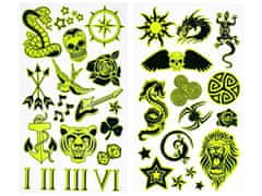 RMS Glow tattoo žarenje v temi 2 lista v papirnati kartici