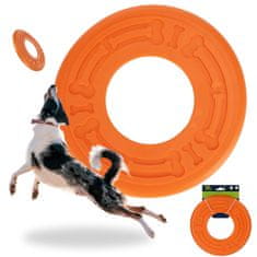 sarcia.eu Pomaračasti aportni disk za psa, frisbee, igrača za metanje za psa 25,5 cm 