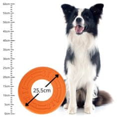 sarcia.eu Pomaračasti aportni disk za psa, frisbee, igrača za metanje za psa 25,5 cm 