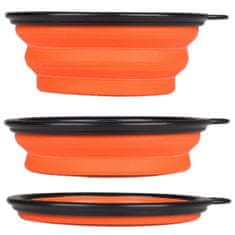 sarcia.eu SILIKONSKA posoda za pse, SKLADNA, turistična posoda ZA VODO + karabiner 13 cm 