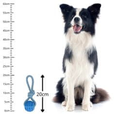 sarcia.eu Žvečilna igrača BAVLA z žogico za pse, 3v1 IGRAČA ZA PRINAŠANJE, VLEČENJE, GRIZENJE 20 cm 