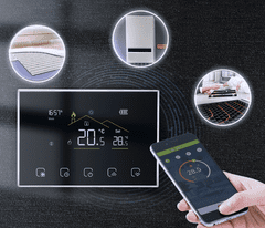 BOT WiFi brezžični sobni termostat Tuya RTL1 16A črn