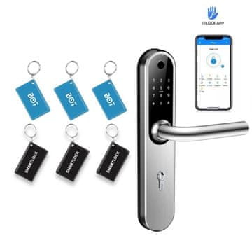 BOT Pametni ročaj TTLock H1 W srebrn 72 mm