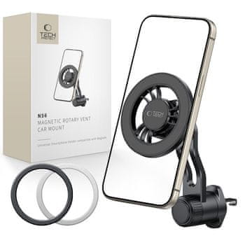 Tech-protect N56 Rotary Vent MagSafe nosilec za mobilni telefon v avto, črn