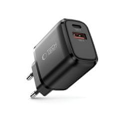 Tech-protect NCA30 omrežni polnilec 30W PD QC, črn