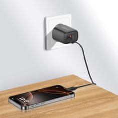 Tech-protect NCA30 omrežni polnilec 30W PD QC, črn