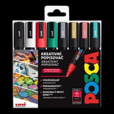 Komplet markerjev Posca 1,8 - 2,5 mm - Božič (8 kosov)