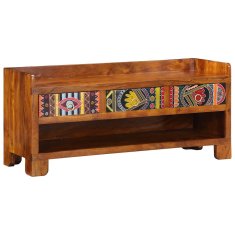 Vidaxl Klop za čevlje večbarvno 100 x 35 x 45 cm Trden akacijev les