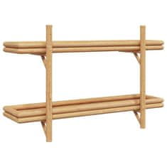 Vidaxl Stenska polica s polico Rjava 100 x 26 x 60 cm Bambus