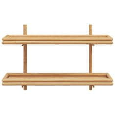 Vidaxl Stenska polica s polico Rjava 100 x 26 x 60 cm Bambus