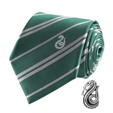 Cinereplicas Harry Potter Luksuzna kravata in priponka v škatli - Slytherin