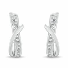 Brilio Silver Elegantni srebrni uhani s cirkoni EA213W