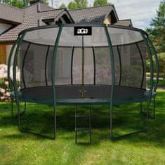 Aga SPORT EXCLUSIVE Trampolin 500 cm Temno zelena + zaščitna mreža + lestev