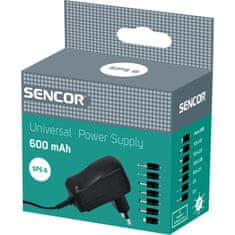 SENCOR SPS 6 Napajalnik Stab. 600 mA Univ.