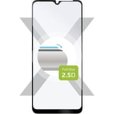 FIXED Zaščitni pokrov iz kaljenega stekla za Samsung Galaxy A12, lepljiv čez celoten zaslon, črn