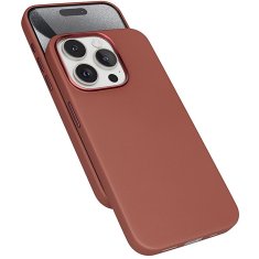 Epico Mag+ Usnjeni ovitek za iPhone 15 Pro - rjav