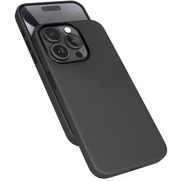 Epico Mag+ Usnjeni ovitek za iPhone 15 Pro - črn