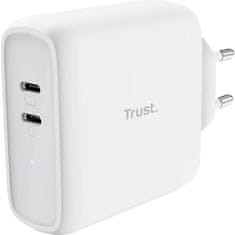 Trust MAXO 65W polnilec USB-C bele barve