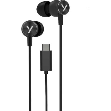 Yenkee YHP 505BK Slušalke USB-C z mikrofonom.