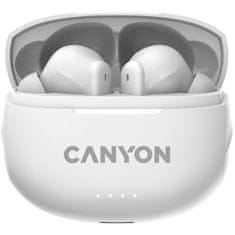 Canyon Resnične brezžične stereo slušalke TWS-8, bele barve