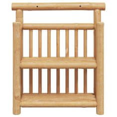 Vidaxl Stenska polica s polico Naravna 40 x 13 x 44 cm Bambus