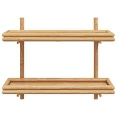 Vidaxl Stenska polica s polico Rjava 39 x 26 x 60 cm Bambus