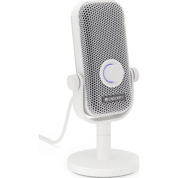 Endorfy Solum Voice S Onyx Mikrofon, žični, stojalo, izskočni filter, RGB osvetlitev, 3,5 mm priključek, USB-C, rdeča na USB-A, bela