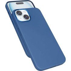 Epico Mag+ usnjen ovitek za iPhone 16 - modri