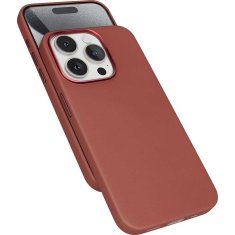 EPICO Mag+ Usnjeni ovitek za iPhone 16 Pro Max - rjav