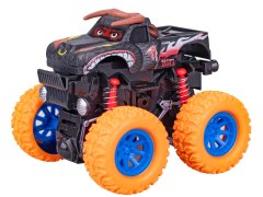 Crazy Truck pošastni tovornjak 9 cm na vztrajniku z velikimi kolesi - mešanica barv (zelena, rdeča, oranžna, vijolična)