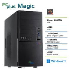 PCplus Magic Ryzen 5 8600G 16GB 1TB Windows 11 Home namizni računalnik